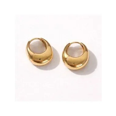New! Gold Mallory French Hoop Huggie Earrings (1080) Nwot